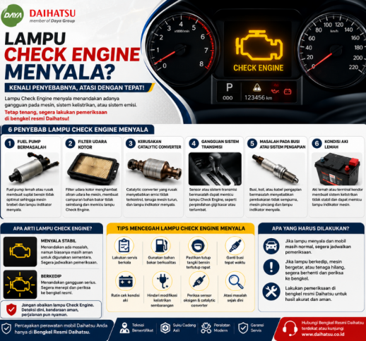 Lampu Check Engine Menyala? Kenali Penyebab dan Solusi Tepatnya!